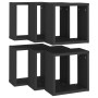 Cube Wandregal 6 Stück schwarz 30x15x30 cm von vidaXL, Regale und Regale - Ref: Foro24-807003, Preis: 51,72 €, Rabatt: %