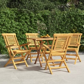 Folding garden chairs 4 pcs solid teak wood 56x63x90 cm by vidaXL, Garden chairs - Ref: Foro24-3155049, Price: 358,52 €, Disc...