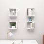 Cube wall shelves 4 units white 30x15x30 cm by vidaXL, Shelves and shelves - Ref: Foro24-806999, Price: 37,90 €, Discount: %