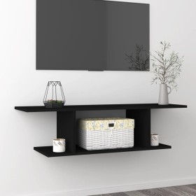 Black wall TV cabinet 103x30x26.5 cm by vidaXL, TV Furniture - Ref: Foro24-806981, Price: 32,99 €, Discount: %