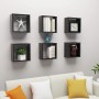 Cube wall shelves 6 units glossy black 30x15x30 cm by vidaXL, Shelves and shelves - Ref: Foro24-807021, Price: 43,50 €, Disco...