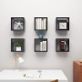 Cube wall shelves 6 units glossy black 30x15x30 cm by vidaXL, Shelves and shelves - Ref: Foro24-807021, Price: 43,50 €, Disco...