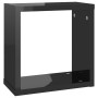 Cube wall shelves 6 units glossy black 30x15x30 cm by vidaXL, Shelves and shelves - Ref: Foro24-807021, Price: 43,50 €, Disco...