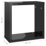 Cube wall shelves 6 units glossy black 30x15x30 cm by vidaXL, Shelves and shelves - Ref: Foro24-807021, Price: 43,50 €, Disco...