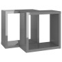 Cube wall shelves 2 units glossy gray 30x15x30 cm by vidaXL, Shelves and shelves - Ref: Foro24-807022, Price: 20,99 €, Discou...