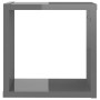 Cube wall shelves 2 units glossy gray 30x15x30 cm by vidaXL, Shelves and shelves - Ref: Foro24-807022, Price: 20,99 €, Discou...