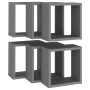 Cube wall shelves 6 units gray 30x15x30 cm by vidaXL, Shelves and shelves - Ref: Foro24-807006, Price: 40,99 €, Discount: %