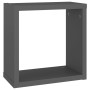 Cube wall shelves 6 units gray 30x15x30 cm by vidaXL, Shelves and shelves - Ref: Foro24-807006, Price: 40,99 €, Discount: %