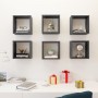 Cube wall shelves 6 units glossy gray 26x15x26 cm by vidaXL, Shelves and shelves - Ref: Foro24-807051, Price: 31,99 €, Discou...