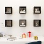 Cube wall shelves 6 units black 22x15x22 cm by vidaXL, Shelves and shelves - Ref: Foro24-807057, Price: 32,16 €, Discount: %