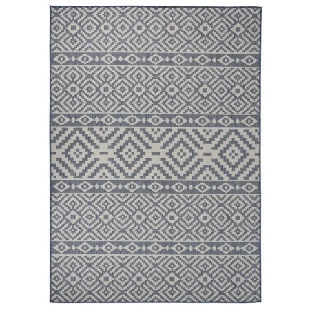 Blue striped flat weave outdoor rug 120x170 cm by vidaXL, Rugs - Ref: Foro24-340837, Price: 33,19 €, Discount: %