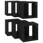 Cube wall shelves 6 units black 22x15x22 cm by vidaXL, Shelves and shelves - Ref: Foro24-807057, Price: 32,16 €, Discount: %