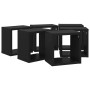 Cube wall shelves 6 units black 22x15x22 cm by vidaXL, Shelves and shelves - Ref: Foro24-807057, Price: 32,16 €, Discount: %