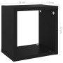 Cube wall shelves 6 units black 22x15x22 cm by vidaXL, Shelves and shelves - Ref: Foro24-807057, Price: 32,16 €, Discount: %