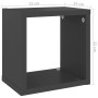 Estantes cubo de pared 6 unidades gris 22x15x22 cm de vidaXL, Estantes y estanterías - Ref: Foro24-807060, Precio: 28,97 €, D...