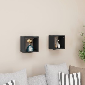 Cube wall shelves 2 units gray 22x15x22 cm by vidaXL, Shelves and shelves - Ref: Foro24-807058, Price: 17,45 €, Discount: %