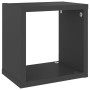 Cube wall shelves 2 units gray 22x15x22 cm by vidaXL, Shelves and shelves - Ref: Foro24-807058, Price: 17,99 €, Discount: %