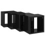 Estantes cubo de pared 4 unidades negro brillo 22x15x22 cm de vidaXL, Estantes y estanterías - Ref: Foro24-807074, Precio: 27...