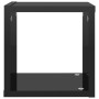 Cube wall shelves 4 units glossy black 22x15x22 cm by vidaXL, Shelves and shelves - Ref: Foro24-807074, Price: 29,14 €, Disco...