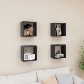 Cube wall shelves 4 units gray 26x15x26 cm by vidaXL, Shelves and shelves - Ref: Foro24-807032, Price: 27,48 €, Discount: %