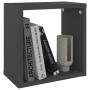 Cube wall shelves 4 units gray 26x15x26 cm by vidaXL, Shelves and shelves - Ref: Foro24-807032, Price: 27,99 €, Discount: %