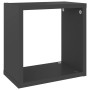 Estantes cubo de pared 4 unidades gris 26x15x26 cm de vidaXL, Estantes y estanterías - Ref: Foro24-807032, Precio: 27,48 €, D...