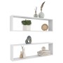 Wall cube shelf 2 units plywood 100x15x30 cm by vidaXL, Shelves and shelves - Ref: Foro24-807079, Price: 36,99 €, Discount: %