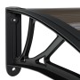 Black and transparent polycarbonate door canopy 150x80 cm by vidaXL, Awnings - Ref: Foro24-153576, Price: 77,91 €, Discount: %