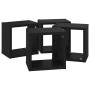 Estantes cubo de pared 4 unidades negro 22x15x22 cm de vidaXL, Estantes y estanterías - Ref: Foro24-807056, Precio: 27,99 €, ...