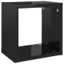 Cube Wandregale 2 Einheiten glänzend schwarz 22x15x22 cm von vidaXL, Regale und Regale - Ref: Foro24-807073, Preis: 15,00 €, ...