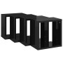 Cube wall shelves 4 units glossy black 26x15x26 cm by vidaXL, Shelves and shelves - Ref: Foro24-807047, Price: 29,21 €, Disco...