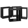 Cube wall shelves 4 units glossy black 26x15x26 cm by vidaXL, Shelves and shelves - Ref: Foro24-807047, Price: 29,21 €, Disco...