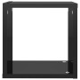 Cube wall shelves 4 units glossy black 26x15x26 cm by vidaXL, Shelves and shelves - Ref: Foro24-807047, Price: 29,21 €, Disco...