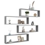 Cube wall shelf 4 units concrete gray plywood 100x15x30cm by vidaXL, Shelves and shelves - Ref: Foro24-807092, Price: 62,76 €...