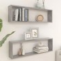 Cube wall shelf 2 units plywood gray concrete 100x15x30cm by vidaXL, Shelves and shelves - Ref: Foro24-807091, Price: 37,29 €...