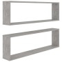 Cube wall shelf 2 units plywood gray concrete 100x15x30cm by vidaXL, Shelves and shelves - Ref: Foro24-807091, Price: 37,29 €...