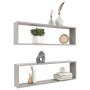 Cube wall shelf 2 units plywood gray concrete 100x15x30cm by vidaXL, Shelves and shelves - Ref: Foro24-807091, Price: 37,29 €...