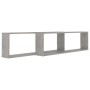 Cube wall shelf 2 units plywood gray concrete 100x15x30cm by vidaXL, Shelves and shelves - Ref: Foro24-807091, Price: 37,29 €...