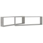 Cube wall shelf 2 units plywood gray concrete 100x15x30cm by vidaXL, Shelves and shelves - Ref: Foro24-807091, Price: 37,29 €...