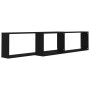 Cube wall shelves 2 pcs black plywood 100x15x30 cm by vidaXL, Shelves and shelves - Ref: Foro24-807082, Price: 40,89 €, Disco...