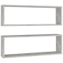 Wall shelf 2 pcs concrete gray plywood 80x15x26.5cm by vidaXL, Shelves and shelves - Ref: Foro24-807118, Price: 28,83 €, Disc...