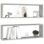 Wall shelf 2 pcs concrete gray plywood 80x15x26.5cm by vidaXL, Shelves and shelves - Ref: Foro24-807118, Price: 28,83 €, Disc...