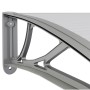 Gray and transparent polycarbonate door canopy 100x80 cm by vidaXL, Awnings - Ref: Foro24-153589, Price: 53,09 €, Discount: %