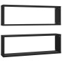 Estantes cubo de pared 2 uds contrachapado negro 80x15x26,5 cm de vidaXL, Estantes y estanterías - Ref: Foro24-807109, Precio...