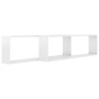 Cube wall shelf 2 units glossy white plywood 100x15x30cm by vidaXL, Shelves and shelves - Ref: Foro24-807097, Price: 44,48 €,...