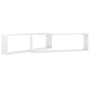 Cube wall shelf 2 units glossy white plywood 100x15x30cm by vidaXL, Shelves and shelves - Ref: Foro24-807097, Price: 44,48 €,...