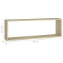 Cube wall shelves 2 pcs oak plywood 80x15x26.5 cm by vidaXL, Shelves and shelves - Ref: Foro24-807115, Price: 28,50 €, Discou...