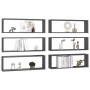 Cube wall shelves 6 units plywood gray 80x15x26.5 cm by vidaXL, Shelves and shelves - Ref: Foro24-807114, Price: 55,45 €, Dis...