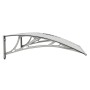 Gray and transparent polycarbonate door canopy 80x75 cm by vidaXL, Awnings - Ref: Foro24-153586, Price: 47,77 €, Discount: %