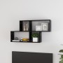 Black plywood wall shelf 100x18x53 cm by vidaXL, Shelves and shelves - Ref: Foro24-807161, Price: 28,50 €, Discount: %